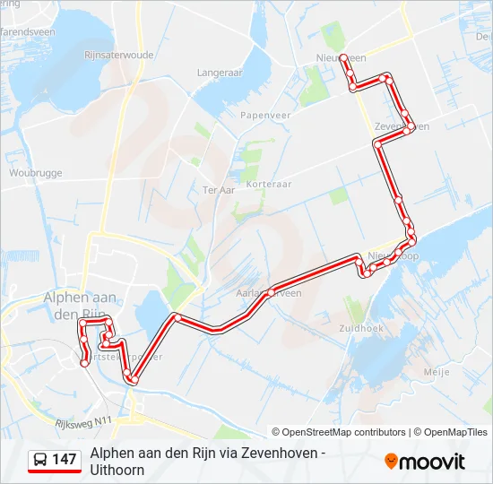 147 Bus Line Map