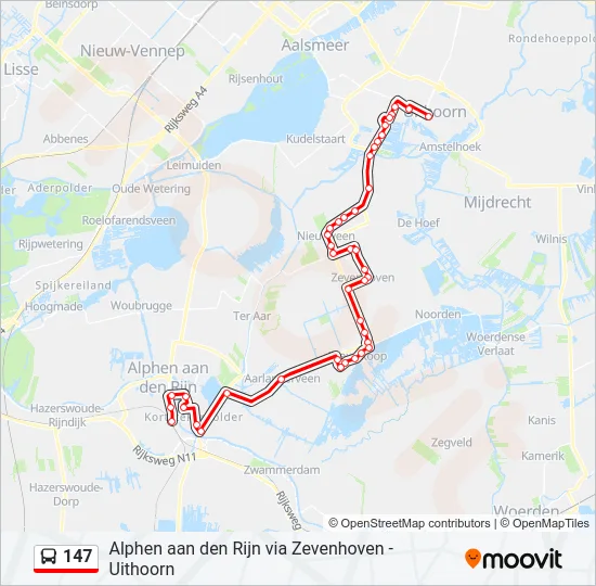 147 Bus Line Map