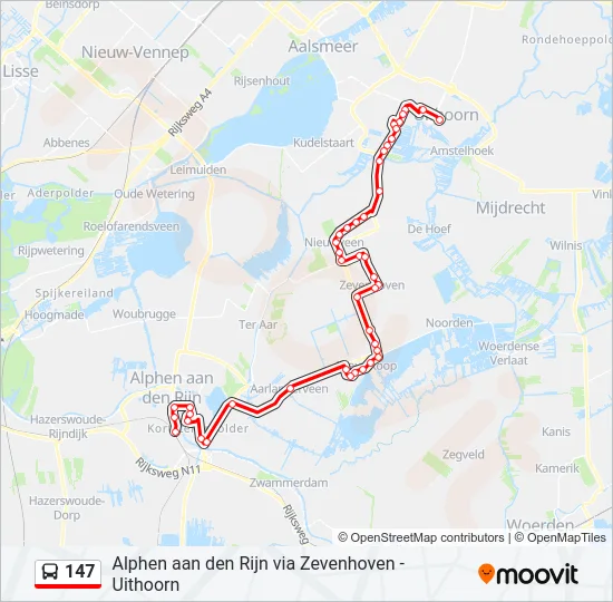 147 Bus Line Map