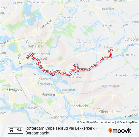 194 Bus Line Map