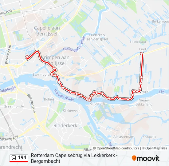 194 Bus Line Map