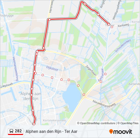 Bus 282 Route Map 282 Route: Schedules, Stops & Maps - Alphen A/D Rijn (Updated)