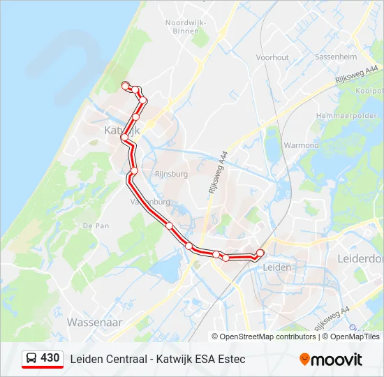 430 Bus Line Map