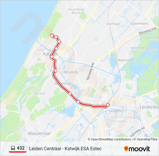 432 Bus Line Map