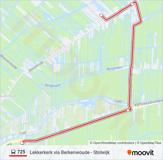 725 Bus Line Map