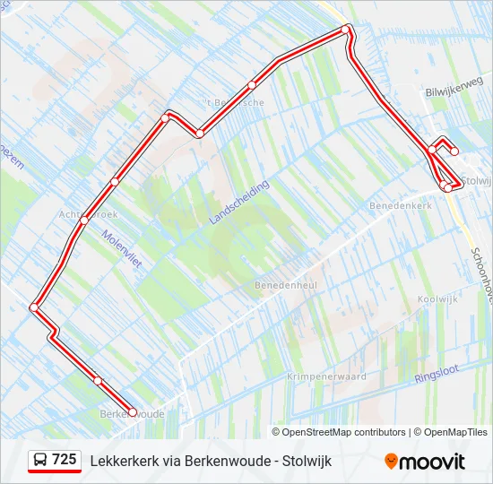725 Bus Line Map