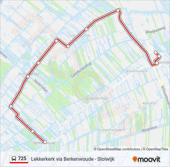 725 Bus Line Map