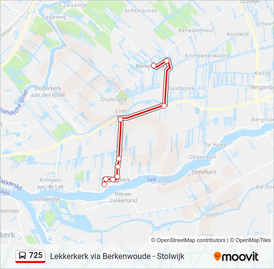 725 Bus Line Map