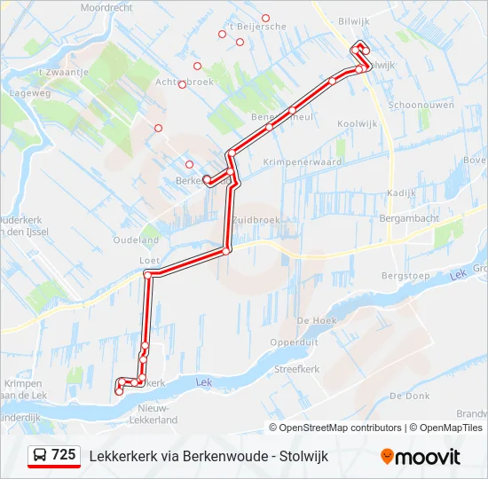 725 Bus Line Map