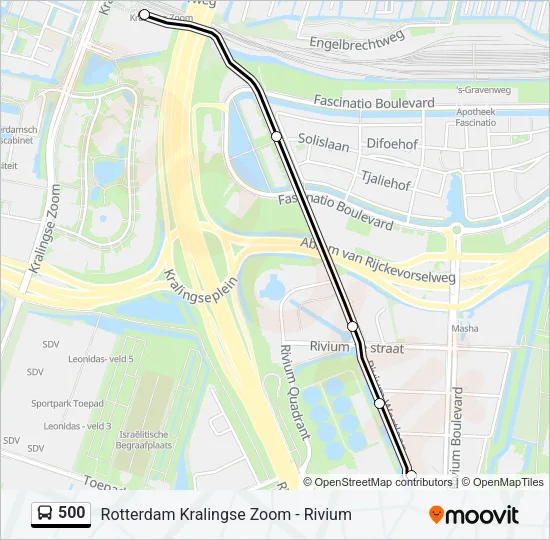 500 Bus Line Map
