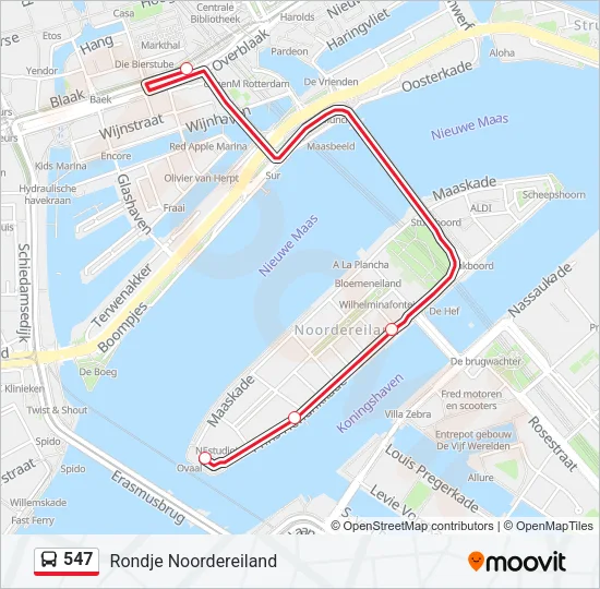 547 Bus Line Map