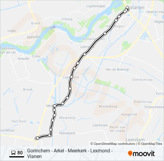 80 bus Line Map