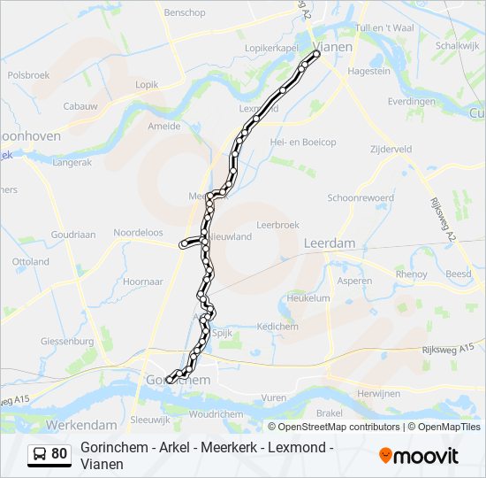 80 bus Line Map