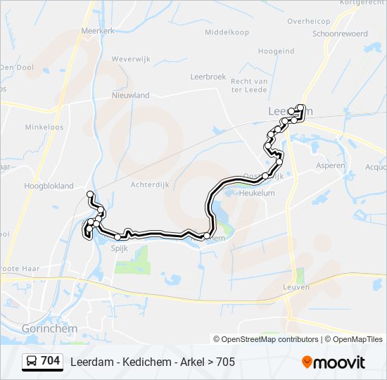 704 bus Line Map