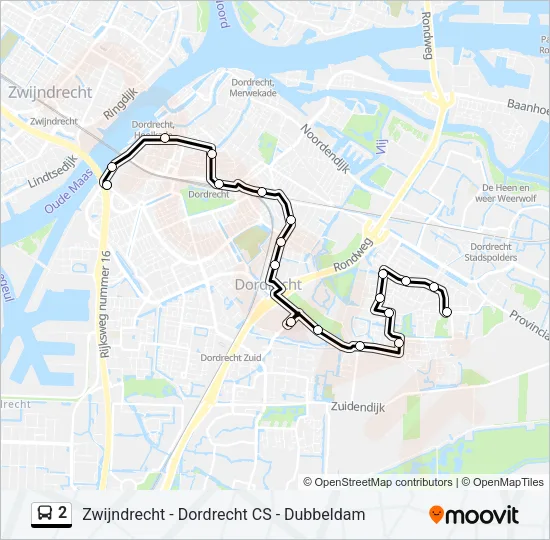 2 Bus Line Map