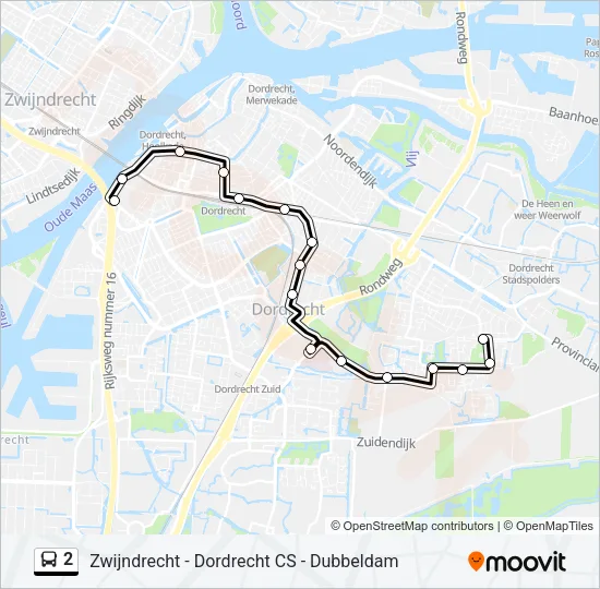 2 Bus Line Map