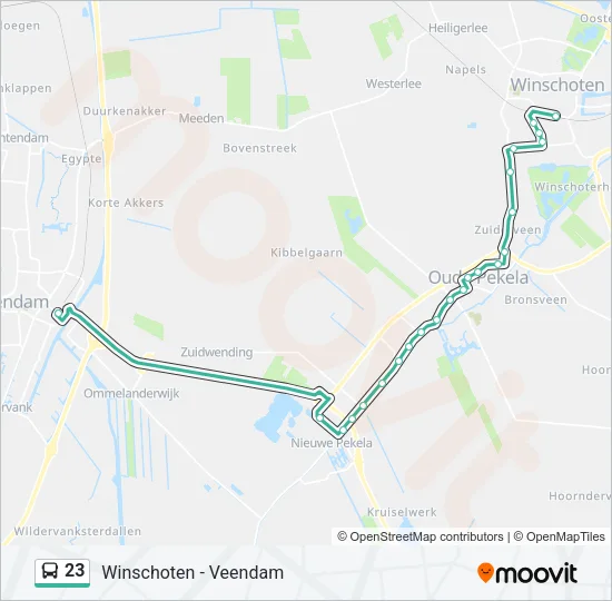 23 Bus Line Map