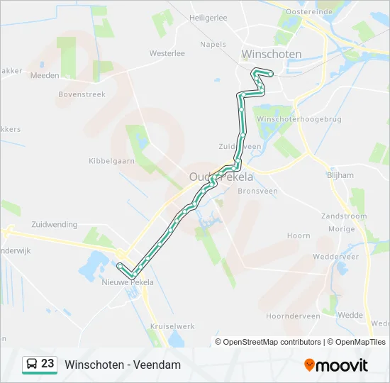 23 Bus Line Map