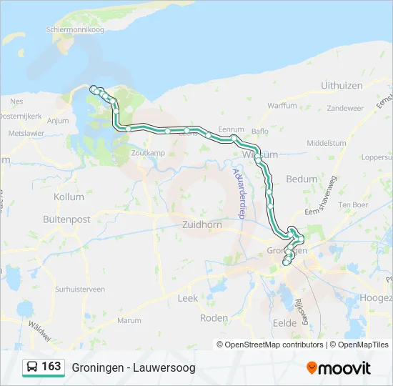 163 Bus Line Map