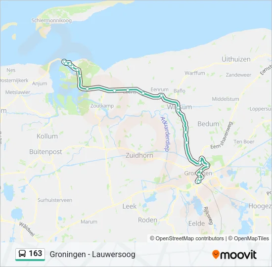 163 Bus Line Map