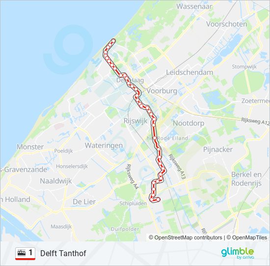 Robijn voor lavendel 1 Route: dienstregelingen, haltes en kaarten - Scheveningen Noord  (Bijgewerkt)