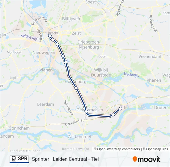 Trein SPR lijnkaart