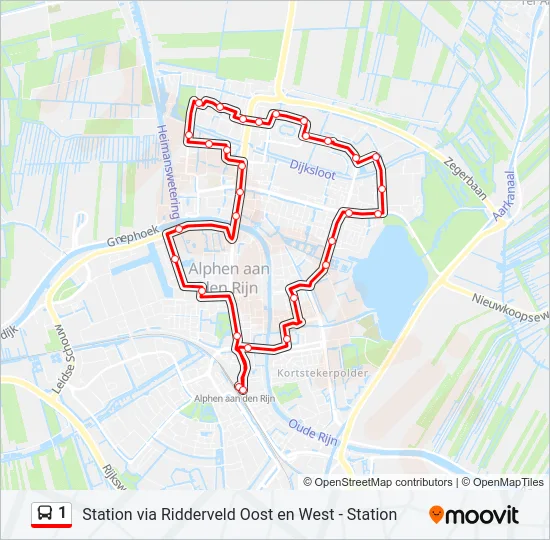 1 Bus Line Map