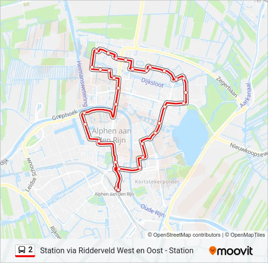 2 Bus Line Map