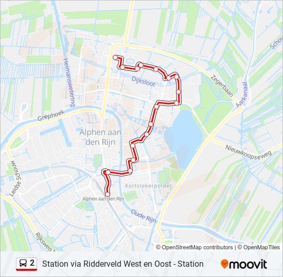 2 bus Line Map