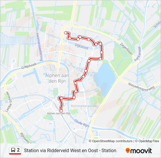 2 Bus Line Map