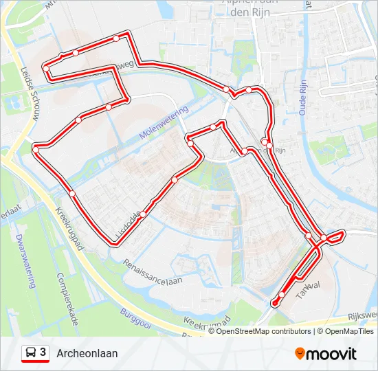 3 Bus Line Map