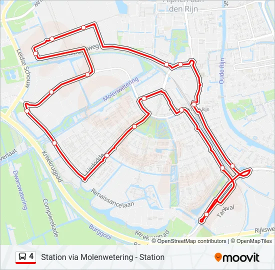 4 Bus Line Map