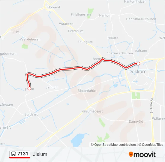 7131 Bus Line Map