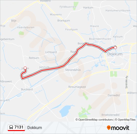 7131 Bus Line Map