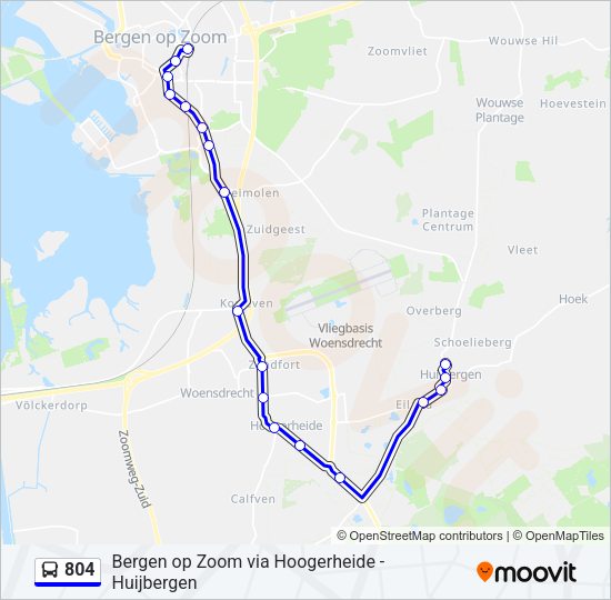 804 Bus Line Map