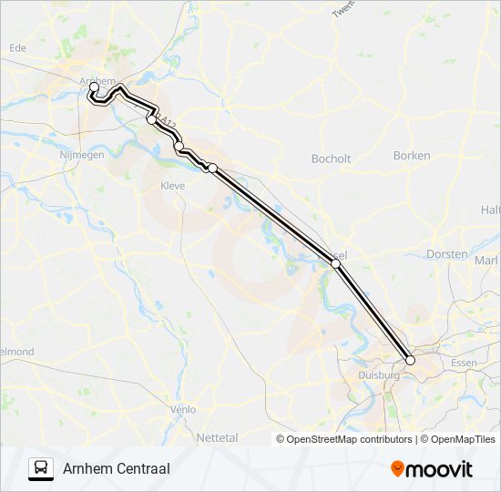 SNELBUS I.P.V. TREIN  Line Map