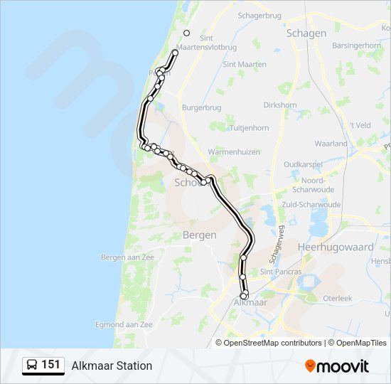 151 Bus Line Map