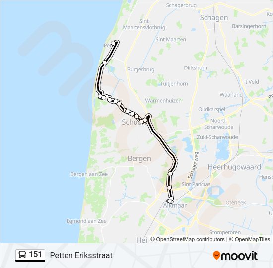 151 Bus Line Map