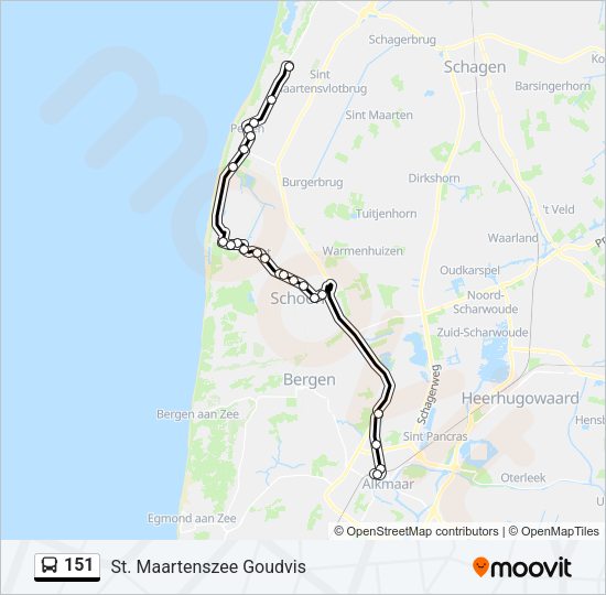 151 Bus Line Map