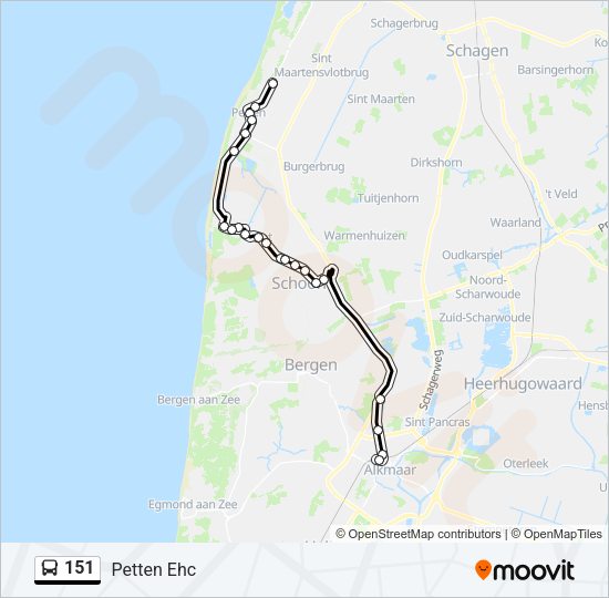 151 Bus Line Map