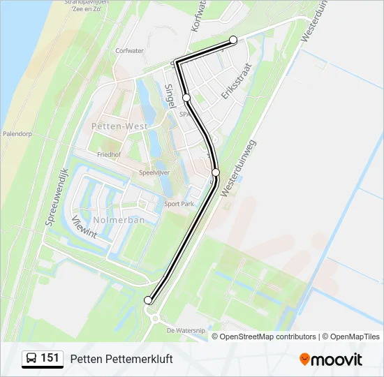 151 Bus Line Map
