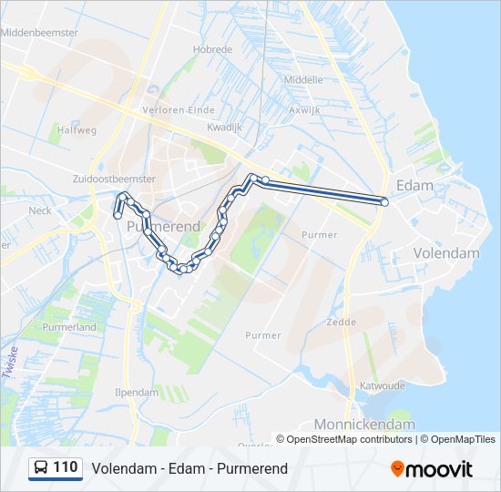 110 Bus Line Map