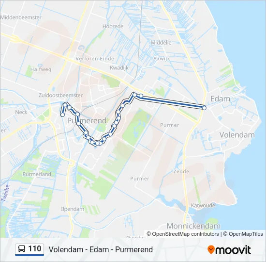 110 Bus Line Map