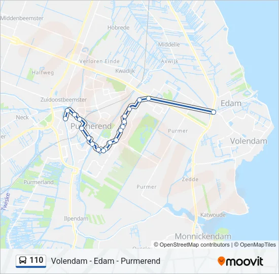 110 Bus Line Map