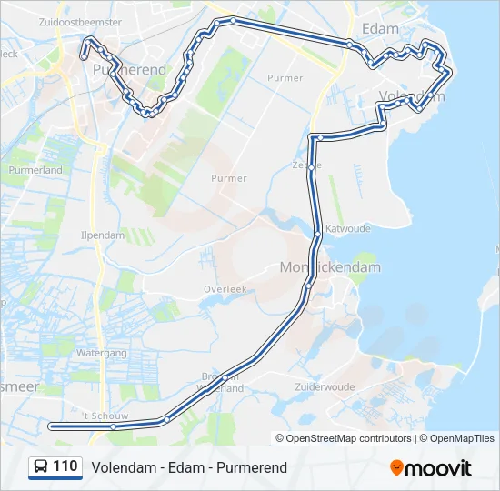 110 Bus Line Map