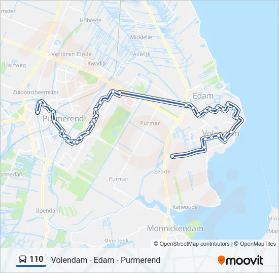 110 Bus Line Map