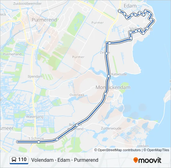 110 Bus Line Map
