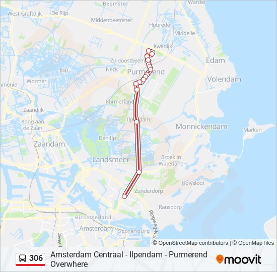 306 bus Line Map