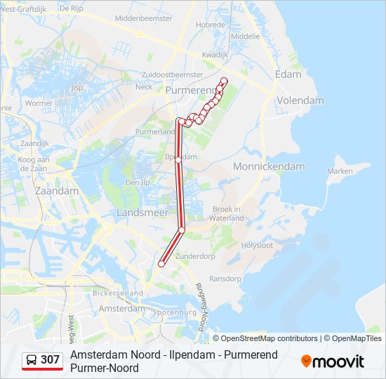 307 bus Line Map