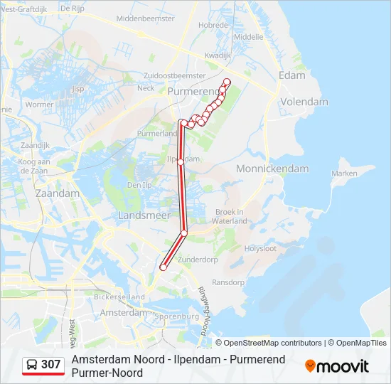 307 Bus Line Map